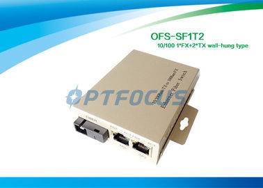Silver Single Mode Fiber Optic Switch , performance optical fibre switch Wall Hung TYPE