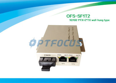 Silver Single Mode Fiber Optic Switch , performance optical fibre switch Wall Hung TYPE