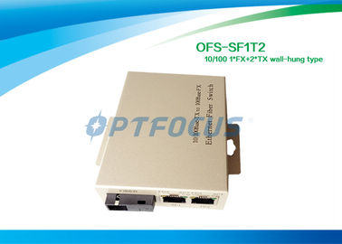 Silver Single Mode Fiber Optic Switch , performance optical fibre switch Wall Hung TYPE