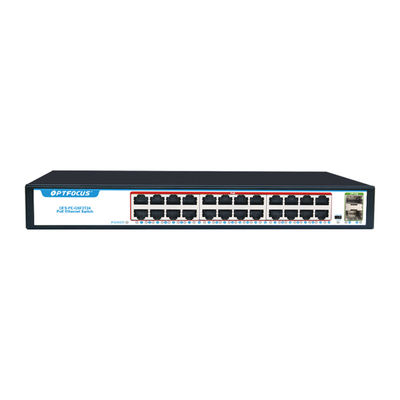 Factory OEM/ODM 24 Port POE Switch 24*10/100/1000mbps POE Port 2*1000mbps SFP Up-Link Port