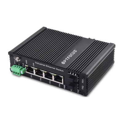 สวิตช์ไฟเบอร์ออปติก 4.5 กก. 20W 10Gbps 24 พอร์ตพร้อมความเสถียร
